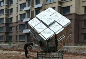 戶外二維碼雕塑廠家 鏡面小品 創(chuàng)意不銹鋼二維碼雕塑廠家