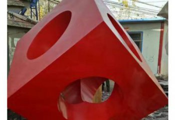 大型正方形雕塑廠家 鍛造小品 現代不銹鋼正方形雕塑廠