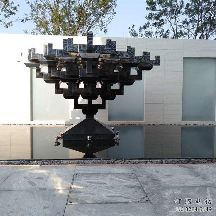 抽象幾何體雕塑廠家 鏤空小品 戶外不銹鋼幾何體雕塑廠