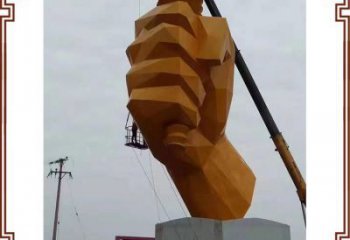 創意拳頭雕塑廠家 烤漆小品 公園不銹鋼拳頭雕塑廠