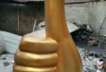 廣場手勢雕塑廠家 烤漆小品 戶外不銹鋼手勢雕塑廠