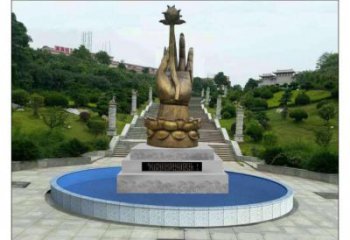 公園拈花指雕塑廠家 戶外擺件 創意不銹鋼拈花指雕塑廠