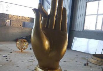 房地產(chǎn)拈花指雕塑廠家 創(chuàng)意擺件 鍛造不銹鋼拈花指雕塑廠