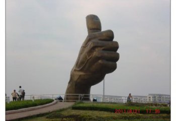 大型拇指雕塑廠家 鍛造小品 戶(hù)外不銹鋼拇指雕塑廠