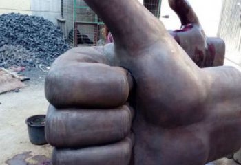 中式大拇指雕塑廠家 公園小品 仿真不銹鋼大拇指雕塑廠