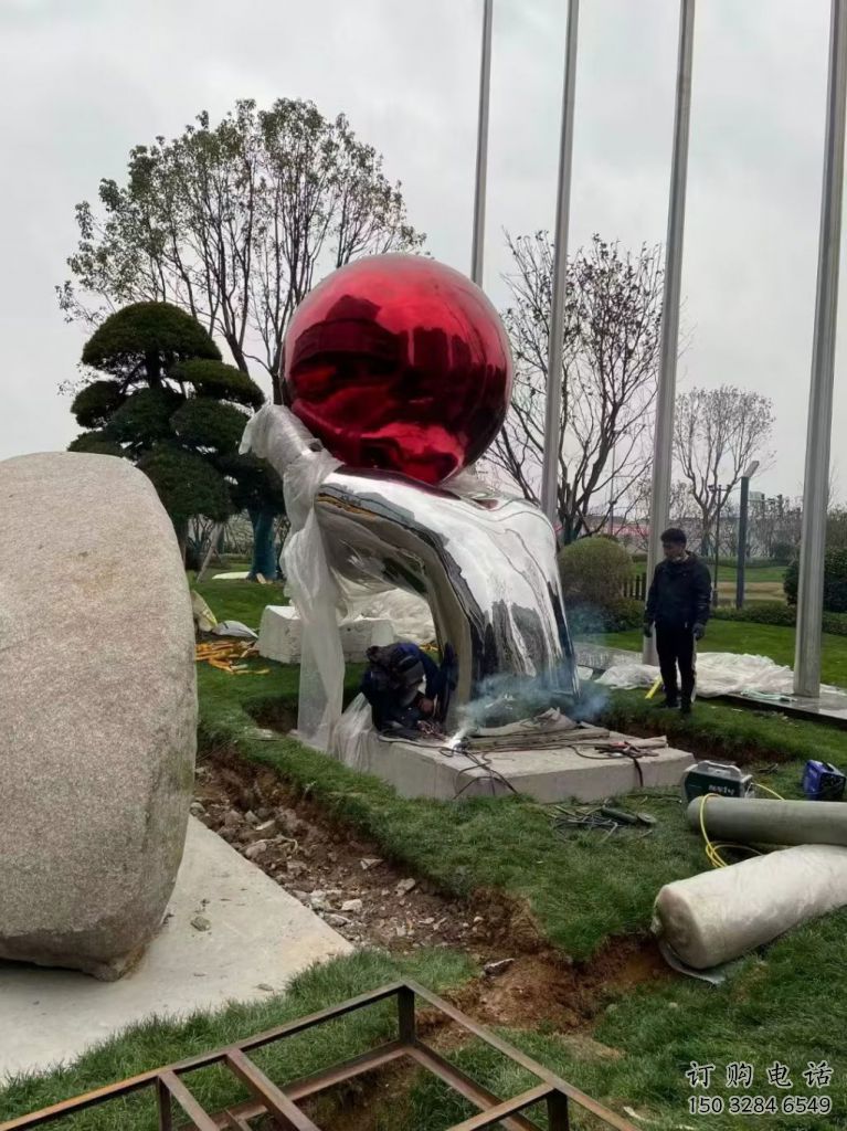 創意紅日雕塑廠家 戶外小品 公園不銹鋼紅日雕塑廠