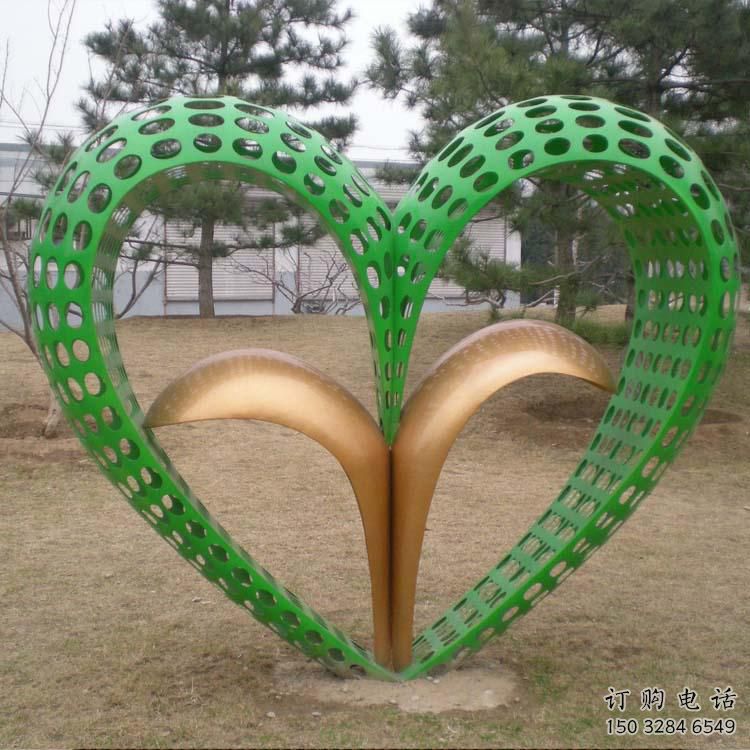 抽象愛心雕塑廠家 戶外小品 大型不銹鋼愛心雕塑廠