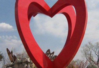 歐式愛心雕塑廠家 抽象擺件 大型不銹鋼愛心雕塑廠