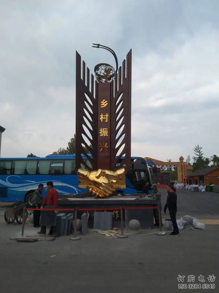 戶外路標雕塑廠家 噴漆小品 現代不銹鋼路標雕塑廠