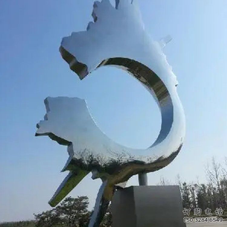 鏡面路標雕塑廠家 大型擺件 現(xiàn)代不銹鋼路標雕塑廠