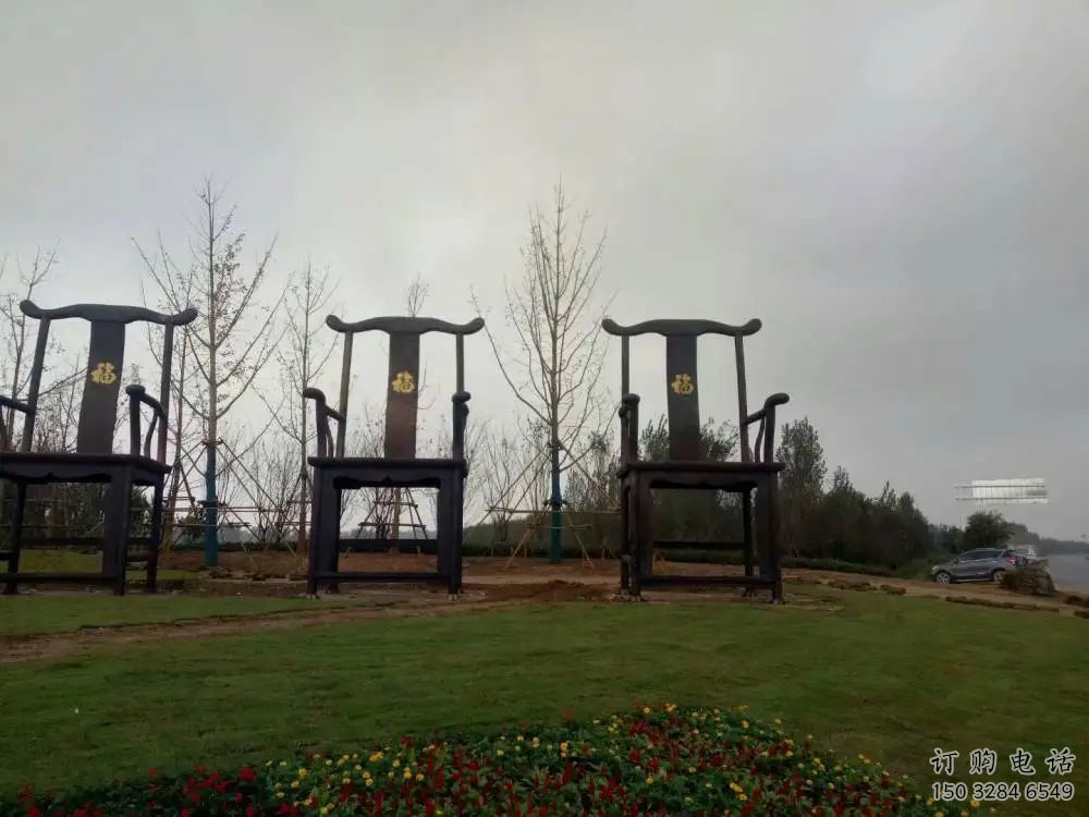 現代椅子雕塑廠家 大型別墅區擺件 創意不銹鋼椅子雕塑廠