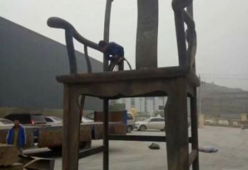 噴漆椅子雕塑廠家 中式小品 現(xiàn)代不銹鋼椅子雕塑廠