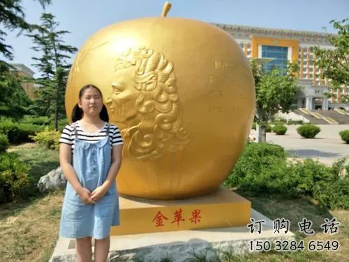 鍍金金蘋果雕塑廠家 廣場擺件 現(xiàn)代不銹鋼金蘋果雕塑廠