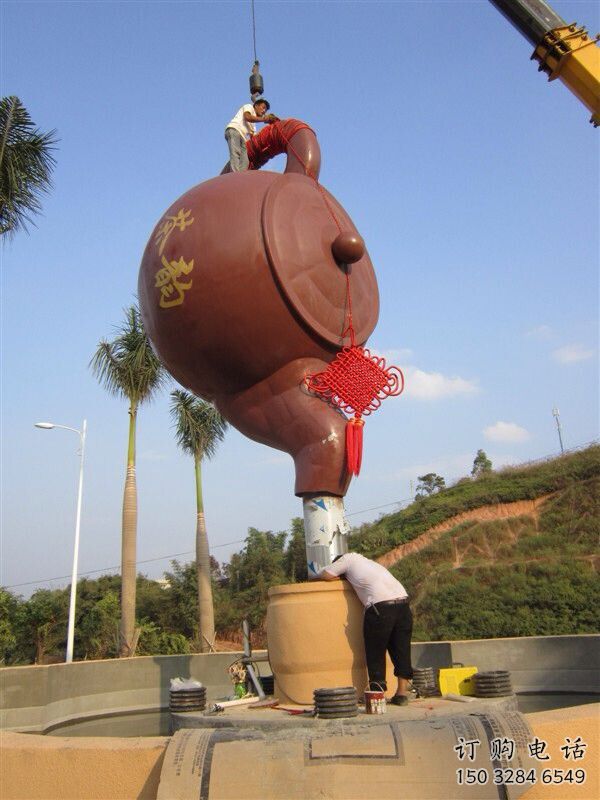 房地產水壺雕塑廠家 噴水擺件 鍛造不銹鋼水壺雕塑廠