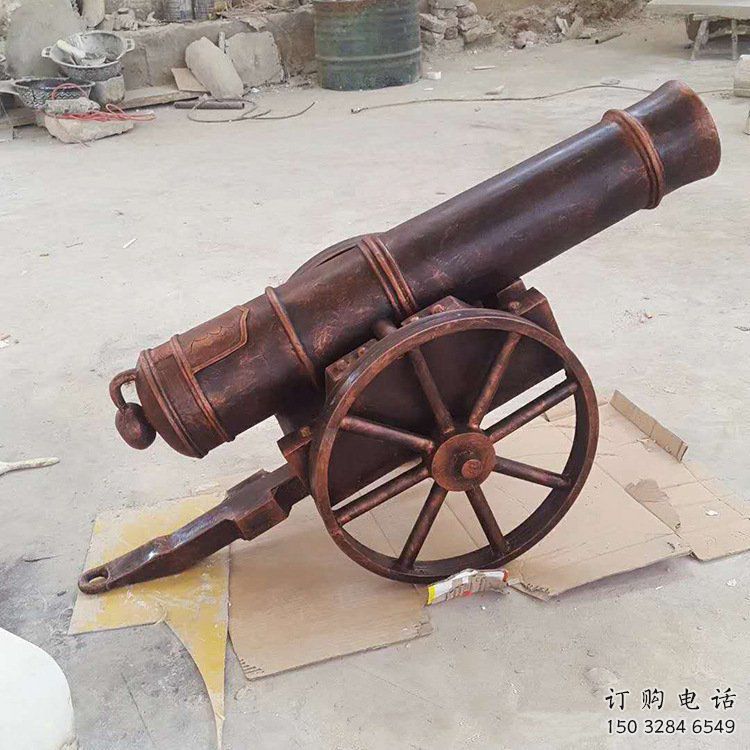 烤漆炮雕塑廠家 公園小品 戶外不銹鋼炮雕塑廠