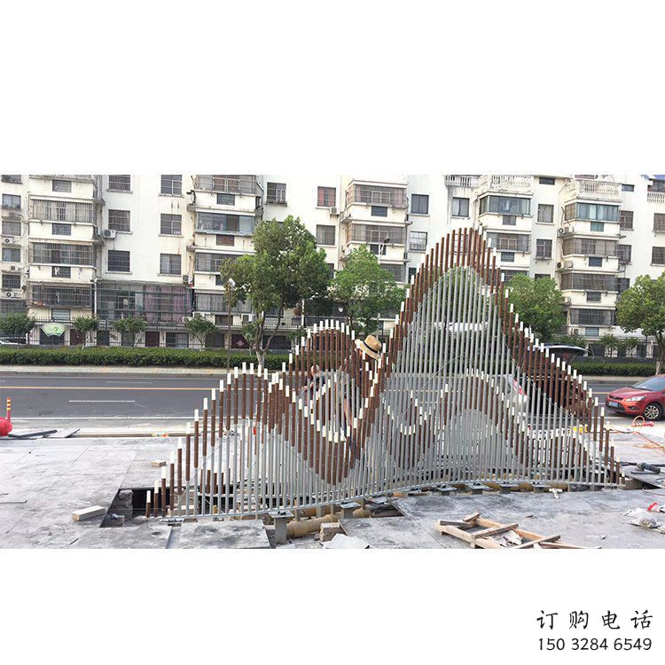 創意假山雕塑廠家 鏤空抽象小品 公園不銹鋼假山雕塑廠