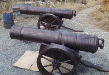 噴漆炮雕塑廠家 中式村口小品 抽象不銹鋼炮雕塑廠