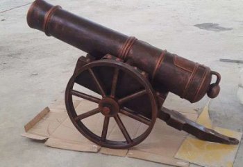 彩繪炮雕塑廠家 創意擺件 街頭不銹鋼炮雕塑廠