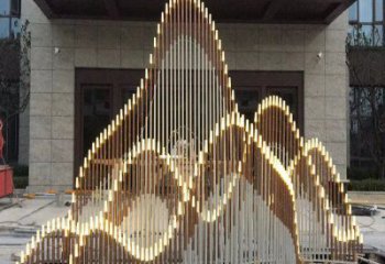 鋼管假山雕塑廠家 異形小品 大型不銹鋼假山雕塑廠