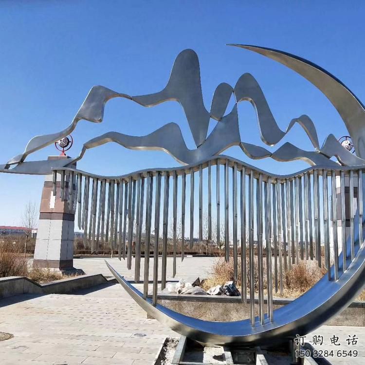 大型群山雕塑廠家 鍛造小品 現(xiàn)代不銹鋼群山雕塑廠