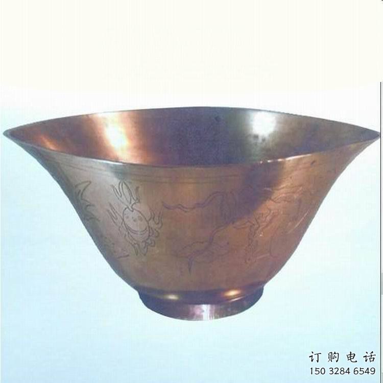 中式大碗雕塑廠家 現(xiàn)代小品 游樂場不銹鋼大碗雕塑廠
