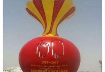 現代花瓶雕塑廠家 大型別墅區(qū)擺件 烤漆不銹鋼花瓶雕塑廠