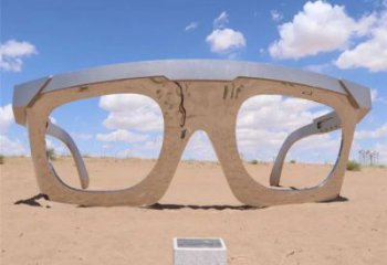 歐式眼鏡雕塑廠家 抽象擺件 戶外不銹鋼眼鏡雕塑廠