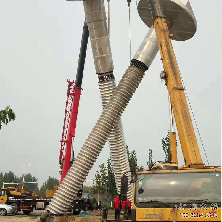 鏡面螺絲雕塑廠家 烤漆擺件 大型不銹鋼螺絲雕塑廠