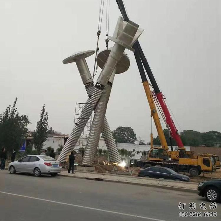 商業街螺釘雕塑廠家 現代擺件 大型不銹鋼螺釘雕塑廠