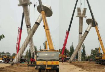 烤漆螺絲雕塑廠家 創意小品 戶外不銹鋼螺絲雕塑定做