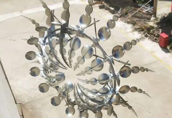 步行街風(fēng)動(dòng)雕塑廠家 游樂(lè)場(chǎng)小品 戶外不銹鋼風(fēng)動(dòng)雕塑制作