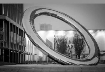 鏡面水簾雕塑廠家 大型擺件 廣場不銹鋼水簾雕塑廠