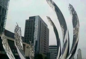 園林水簾雕塑廠家 鏡面小品 中式不銹鋼水簾雕塑廠