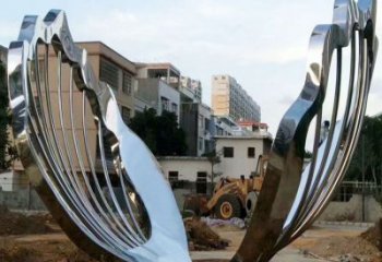 鏡面貝殼雕塑廠家 大型擺件 廣場不銹鋼貝殼雕塑廠