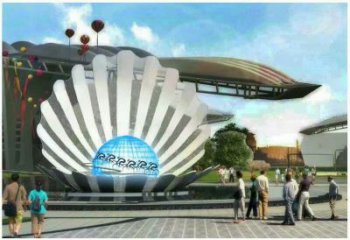 現代貝殼雕塑廠家 大型別墅區擺件 廣場不銹鋼貝殼雕塑廠