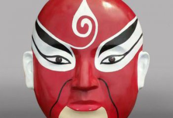 彩繪臉譜雕塑廠家 京劇擺件 街頭不銹鋼臉譜雕塑廠