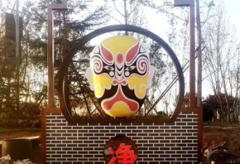 大型臉譜雕塑廠家 廣場小品 鏤空不銹鋼臉譜雕塑廠