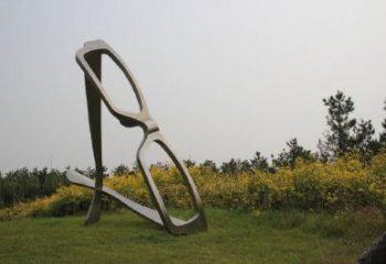 鏤空眼鏡雕塑廠家 園林小品 現(xiàn)代不銹鋼眼鏡雕塑定做