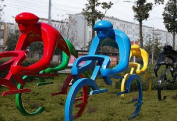 噴漆賽車雕塑廠家 中式小品 草地不銹鋼賽車雕塑廠