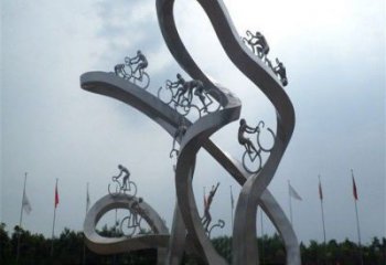 戶外賽車雕塑廠家 公園小品 大型不銹鋼賽車雕塑加工