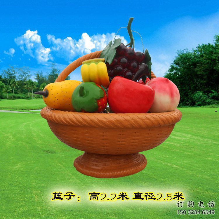 廣場菜籃子雕塑廠家 園林小品 歐式不銹鋼菜籃子雕塑報價