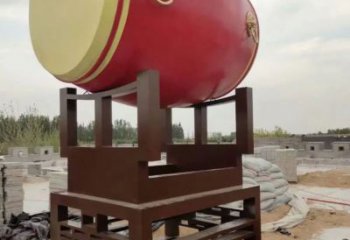 創意大鼓雕塑廠家 現代小品 公園不銹鋼大鼓雕塑廠