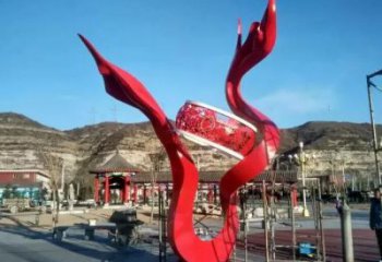 大型大鼓雕塑廠家 鍛造小品 庭院不銹鋼大鼓雕塑廠