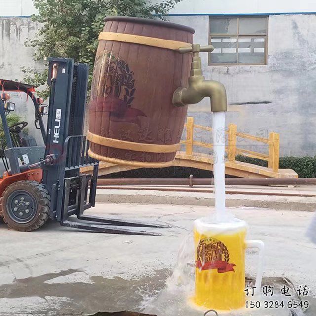 戶外酒壇雕塑廠家 噴水小品 創意不銹鋼酒壇雕塑生產