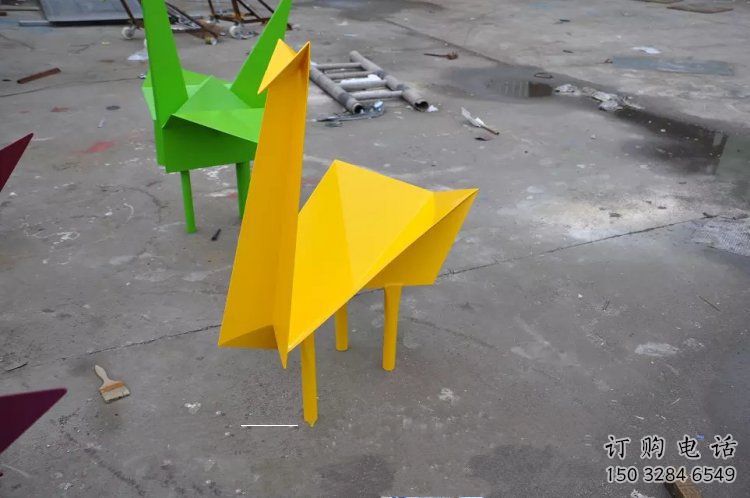 公園千紙鶴雕塑廠家 戶外擺件 公園不銹鋼千紙鶴雕塑制作