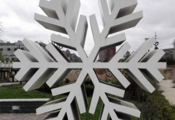 切面雪花雕塑廠家 庭院擺件 大型不銹鋼雪花雕塑制作