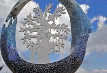 中式雪花雕塑廠家 烤漆小品 創(chuàng)意不銹鋼雪花雕塑廠