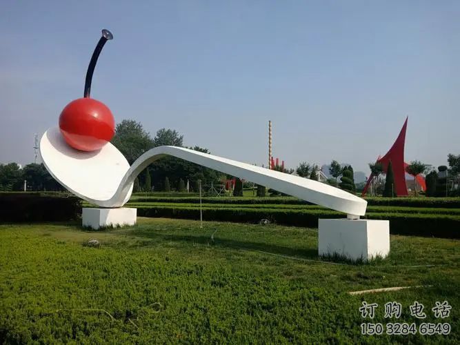 大型商場湯匙雕塑廠家 仿真擺件 鏡面不銹鋼湯匙雕塑廠