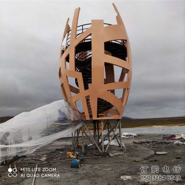 庭院鳥籠雕塑廠家 現(xiàn)代小品 鍛造不銹鋼鳥籠雕塑廠