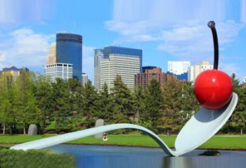 烤漆湯匙雕塑廠家 公園創意小品 戶外不銹鋼湯匙雕塑廠